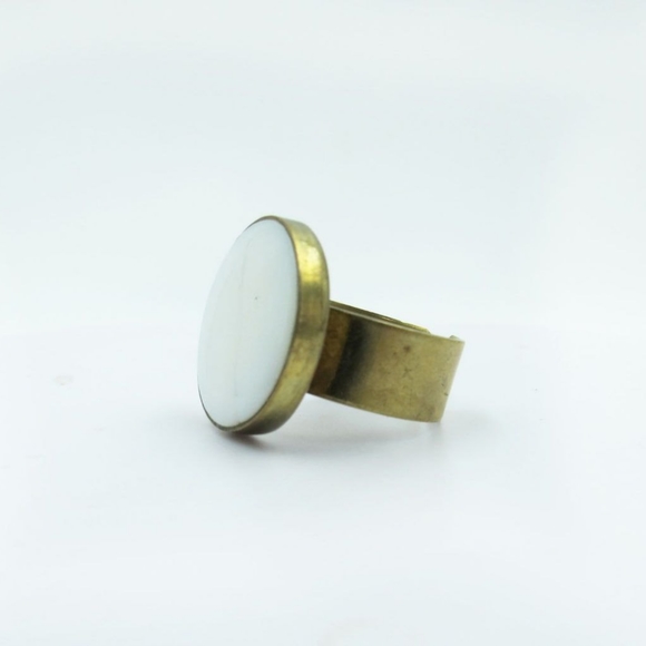 Handmade Brass Ring with Stones - Picture 3 of 10